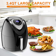 Load image into Gallery viewer, Costzon 7-In-1 Air Fryer, 3.4 Quart 1400W, Healthy Oil Free Cooking, Electric Deep Cooker with LCD Touch, Temperature and Time Control, Dishwasher, Detachable Basket Handle, UL Certified
