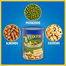 Load image into Gallery viewer, PLANTERS Pistachio Lover&#39;s Mix, 1.15 lb. Resealable Canister - Deluxe Pistachio Mix: Pistachios, Almonds &amp; Cashews Roasted in Peanut Oil with Sea Salt - Kosher, Savory Snack
