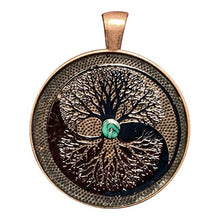 Load image into Gallery viewer, Intertwining ‘Yin Yang Tree of Life’ Orgone Pendant ~ bring your highest aspirations… to life (Brown ~ grounding and protection)
