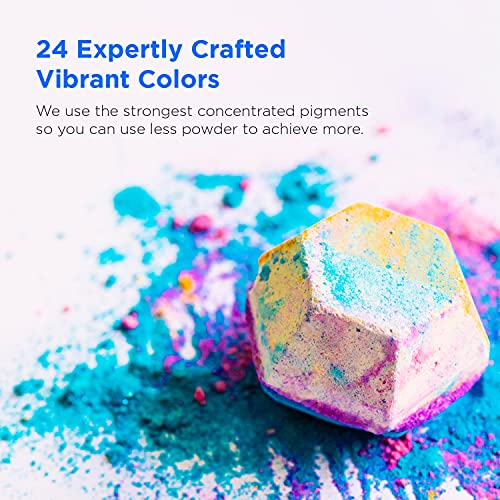 Load image into Gallery viewer, Rolio - Mica Powder - 24 Jars of Pigment for Paint, Dye, Soap Making, Nail Polish, Epoxy Resin, Candle Making, Bath Bombs, Slime