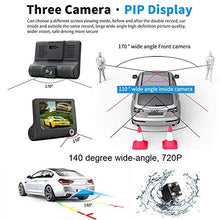 Load image into Gallery viewer, 1080P 170°Wide Angle,4&quot; Dual Lens HD Car DVR Rearview Video Dash Cam Recorder Camera LCD Screen G-Sensor, WDR, Parking Monitor, Loop Recording, Motion Detection
