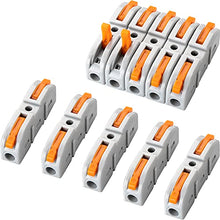 Load image into Gallery viewer, GKEEMARS 50 Pcs Lever Wire Nut Connector, 1 Conductor Compact Wire Connectors Splicing Connectors for Circuit Inline 28-12 AWG
