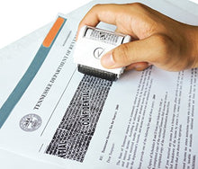 Load image into Gallery viewer, Identity Theft Protection Roller Stamps Wide Kit, Including 6-Pack Refills - Confidential Roller Stamp, Anti Theft, Privacy &amp; Security Stamp, Designed for ID Blackout Security - Classy White
