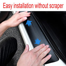 Load image into Gallery viewer, GEERUI 4PCS Threshold Protection Sticker Reflective Carbon Fiber Sticker Decorative Door Entry Guard Door Threshold Scratch Pad Film for Honda Civic All Years. (White-4PCS)
