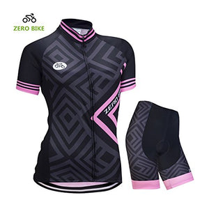 ZEROBIKE Women's Short Sleeve Cycling Jersey Jacket Cycling Shirt Quick Dry Breathable Mountain Clothing Bike Top