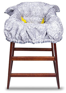 Shopping Cart Cover for Baby or Toddler | 2-in-1 High Chair Cover | Compact Universal Fit | Unisex for Boy or Girl | Includes Carry Bag | Machine Washable | Fits Restaurant Highchair | Sweet Dreams…