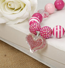 Load image into Gallery viewer, FINREZIO 2 Pairs Cute Chunky Bubblegum Necklace and Bracelet Set for Girls
