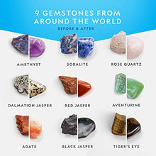 Load image into Gallery viewer, NATIONAL GEOGRAPHIC Hobby Rock Tumbler Kit - Includes Rough Gemstones, 4 Polishing Grits, Jewelry Fastenings, Learning Guide, Great Stem Science Kit
