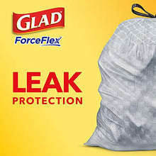 Load image into Gallery viewer, Glad ForceFlex Tall Kitchen Drawstring Trash Bags – 13 Gallon Trash Bag, Fresh Clean scent with Febreze Freshness – 110 Count (Package May Vary)

