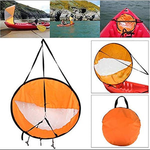 Hosmide Summer Fashion Surfing Wind Paddle Kayak Sail 42" Durable Downwind Wind Sail Sup Paddle Orange