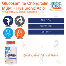 Load image into Gallery viewer, Doctor&#39;s Best Glucosamine Chondroitin Msm + Hyaluronic Acid with optimsm &amp; Biocell Collagen, Joint Support, Non-GMO, Gluten Free, Soy Free, 150 Caps
