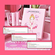 Load image into Gallery viewer, [ peach and ] Ballerina Face Mask Sheet for Kids, Children | Facial Mask made with 100% Cotton (5pcs)
