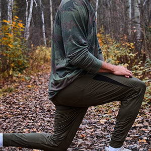ZENWILL Mens Lightweight Workout Jogger Pants,Men's Casual Slim Fit Athletic Sweatpants with Zipper Pocket (Small,Army Green)