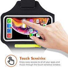 Load image into Gallery viewer, Cell Phone Armband Water Resistant Running Armband for iPhone 12 11 13 Pro Max XS XR 8 7 Plus, Samsung S20 S21 S10 Up to 6.9", Running Phone Holder Sport Arm Bands for Gym Exercise Workout, Key Pocket
