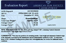 Load image into Gallery viewer, AGS Certified 1/2 Carat TW Diamond Three Stone Ring in 10K Yellow Gold (K-L Color, I2-I3 Clarity)
