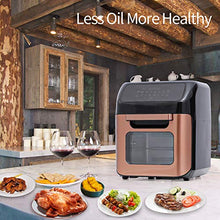 Load image into Gallery viewer, Fit Choice 2021 12.7 Quart 10 in 1 XLarge Capacity Air Fryer Oven, 10 Accessories, 10 Easy Presets W/ Digital Touch Screen Controls &amp; Integrated Digital Temperature Probe, Advanced Program, Sear, Stage, Preheat, Delay, Warm, Rotisserie, W/Light, Come W/ N
