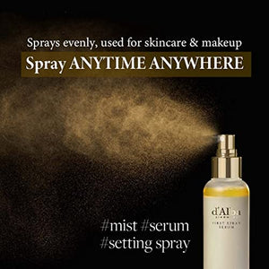 Dalba mist white truffle first spray serum mist, all-in-one hydrating glowing mist serum, avocado oil, sunflower seed oil, niacinamide, 3.38 fl oz