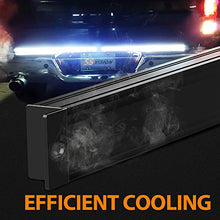 Load image into Gallery viewer, SS VISION Aluminum Triple Row Tailgate Light Bar- Bright LED Chips, Waterproof Plug-and-Play with 4-Way Flat Connector Wire, Red Brake, Sequential Turn signal, Strobe Light for Trucks Trailers
