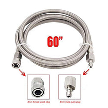 Load image into Gallery viewer, Paintball PCP Filling Hose Whip Extension Stainless Steel Air Fill Station &amp; Charging System 60 inches with Quick Disconnect
