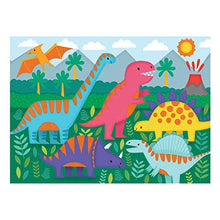 Load image into Gallery viewer, Mudpuppy Dinosaurs Fuzzy Puzzle, 42 Thick Pieces, 15” x 11” – Dinosaur Jigsaw Puzzle for Ages 3+ – Fun Sensory Puzzle Featuring Soft and Fuzzy Embellishments and a Colorful, Charming Illustration
