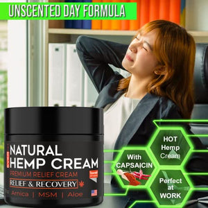 (2 Pack) Hemp Cream for Pain Relief and inflammation - Hemp Pain Relief Cream Extra Strength | Relieves Knees, Joints & Back Muscle | Made in USA | Natural Hemp Oil Extract 4oz