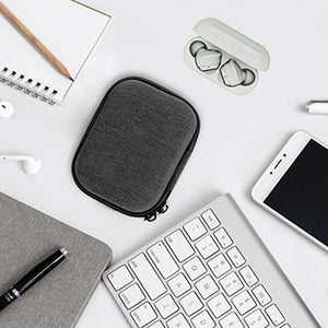 Geekria Hardshell Case for Skullcandy Indy True Wireless in-Ear Earbud, Indy True Wireless Skullcandy Wireless Earbuds Case Protective Cover with Space for Charging Cord and Parts (Dark Gray)