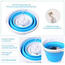 Load image into Gallery viewer, Mini Washing Machine, Formemory Portable Folding Bucket Turbo Ultrasonic Washing Machine Personal Travel Washing Machine with Remote Control for Lazy Magic Laundry Machine（Blue）
