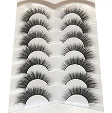 Load image into Gallery viewer, Pooplunch False Eyelashes Wispy Cat Eye Faux Mink Lashes 7 Pairs Natural 8D Fluffy Volume Fake Mink Eyelash Multipack
