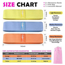 Load image into Gallery viewer, 4evershape Booty Bands, Anti Slip Fabric Resistance Bands for Legs and Butt, Workout Bands, Exercise Bands, Hip Bands, Elastic Bands for Exercise, Glute Bands, Training Book and Carry Bag Included
