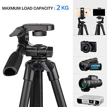 Load image into Gallery viewer, Phone Tripod Nagnahz 55inch Video Recording Tripod Stand with Bluetooth Remote 360 Panorama Pan Head Travel Portable Selfie Stick Extendable Tripod for Mobile Phones iPhone 11/Xs/X/8/Gopro/Camera
