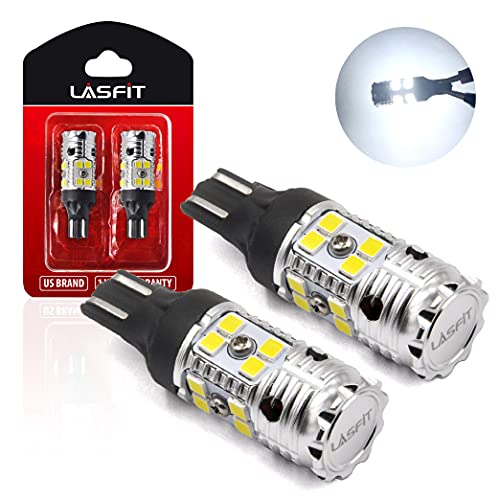 LASFIT 921 LED Bulb 912 T15 Reverse Back Up Light CANBUS Error Free Bulb 904 916 6000K Xenon White , 2022 New Upgrade Design(Pack of 2)