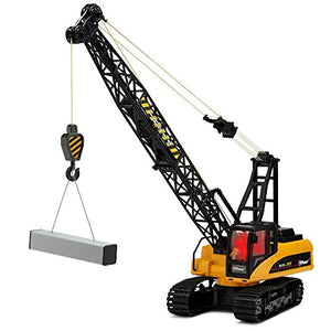 Top Race 15 Channel Remote Control Crane, Proffesional Series, 1:14 Scale - Battery Powered RC Construction Toy Crane with Heavy Metal Hook (TR-214)