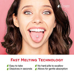 EZ Melts B-Complex with Methylcobalamin and Methylfolate, Sublingual Vitamins, Vegan, Zero Sugar, Natural Strawberry Flavor, 60 Fast Dissolve Tablets