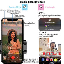 Load image into Gallery viewer, Selfie Stick,Prosvet 360° Rotation Auto Face&amp;Object Tracking Live Broadcast Streaming Smart Shooting Camera Phone Mount,Cature 360°Camera Men Selfie Mount Auto Countdown for All Cellphone(Black)
