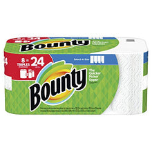 Load image into Gallery viewer, Bounty Select-A-Size Paper Towels, White, 8 Triple Rolls = 24 Regular Rolls
