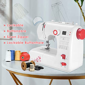 Mini Sewing Machine, Vogvigo Computerized Sewing Machine for Beginners, Embroidery Sewing Machine with 120 Stitching Programs, LCD Display, Electronic Sewing Machine
