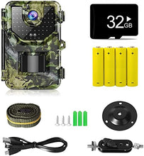 Load image into Gallery viewer, 1520P 20MP Trail Camera, Hunting Camera with 120°Wide-Angle Motion Latest Sensor View 0.2s Trigger Time Trail Game Camera with 940nm No Glow and IP66 Waterproof 2.4” LCD 48pcs for Wildlife Monitoring
