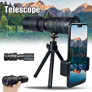4K 10-300X40mm Super Telephoto Zoom Monocular Telescope, Owthin monocular telescope,Waterproof Fogproof Monocular with Smartphone Holder & Tripod for Bird Watching Hunting Camping Travelling Hiking