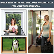 Load image into Gallery viewer, Magnetic Screen Door Fiberglass Mesh Screen Door with Magnets, Screen for Sliding Glass Door French Door Patio Door, Full Frame Hook &amp; Loop, Hands Free, Pet Friendly (36"x82")
