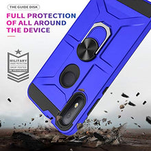 Load image into Gallery viewer, STARSHOP - T-Mobile Revvl 4 Case, with [Tempered Glass Protector Included] Metal Ring Stand Shockproof Drop Protection Phone Cover-Blue
