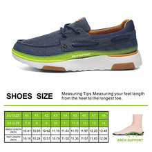 Load image into Gallery viewer, OrthoComfoot High Arch Shoes Men,Plantar Fasciitis Arch Support Deck Shoes,Orthopedic Sneakers for Men Denim Size 12
