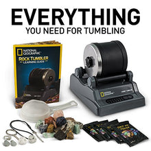 Load image into Gallery viewer, NATIONAL GEOGRAPHIC Hobby Rock Tumbler Kit - Includes Rough Gemstones, 4 Polishing Grits, Jewelry Fastenings, Learning Guide, Great Stem Science Kit
