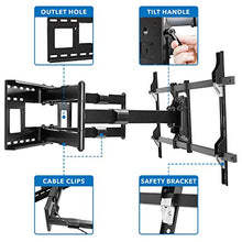 Load image into Gallery viewer, Mount-It! Long Extension TV Mount, Dual Arm Full Motion Wall Bracket with 36 inch Extended Articulating Arm, Fits Screen Sizes 50 55 60 65 70 75 80 85 90 Inch, VESA 800x400mm Compatible, 176 lb
