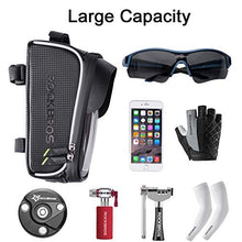 Load image into Gallery viewer, Bike Phone Front Frame Bag Bicycle Bag Waterproof Bike Phone Mount Top Tube Bag Bike Phone Case Holder Accessories Cycling Pouch Compatible with iPhone 11 XS Max XR Below 6.5”
