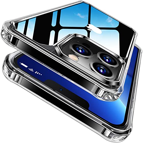 VANMASS Crystal Protective Designed for iPhone 13 Pro Max Case 6.7”, [Military Grade Shockproof] [Optical Research Clear Material] Anti-Yellow Slim Thin Soft Phone Case for iPhone 13 Pro Max