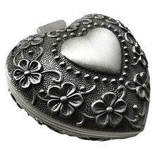 Load image into Gallery viewer, Small Jewelry Box Gifts for Her | Vintage Earring &amp; Ring Gift Box - Antique Rosary &amp; Trinket keepsake Gift Boxes in Heart Shape
