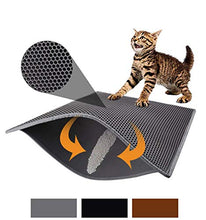 Load image into Gallery viewer, Pieviev Cat Litter Mat Double Layer Waterproof Urine Proof Trapping Mat (30&#39;&#39;X24&#39;&#39;, Grey)
