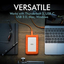 Load image into Gallery viewer, LaCie Rugged USB-C 5TB External Hard Drive Portable HDD – USB 3.0, Drop Shock Dust Rain Resistant Shuttle Drive, for Mac and PC Computer Desktop Workstation Laptop, 1 Month Adobe CC (STFR5000800)
