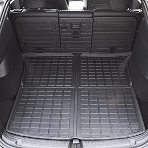 Xipoo Fit Tesla Model Y Trunk Mats Back Seat Protector All Weather TPE Backrest Mat for 2022 2021 2020 Tesla Model Y 5 Seater Accessories (Rear Trunk Backrest Mat+Rear Trunk Mat)