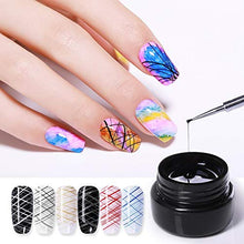 Load image into Gallery viewer, NICOLE DIARY 6 Colors Spider Nail Gel Nail Polish UV/LED Gel Nail Art Wire Drawing Gel Graffiti Painting Gel Varnish with Painting Dotting Pen Gel Nail Polish DIY Design Tool
